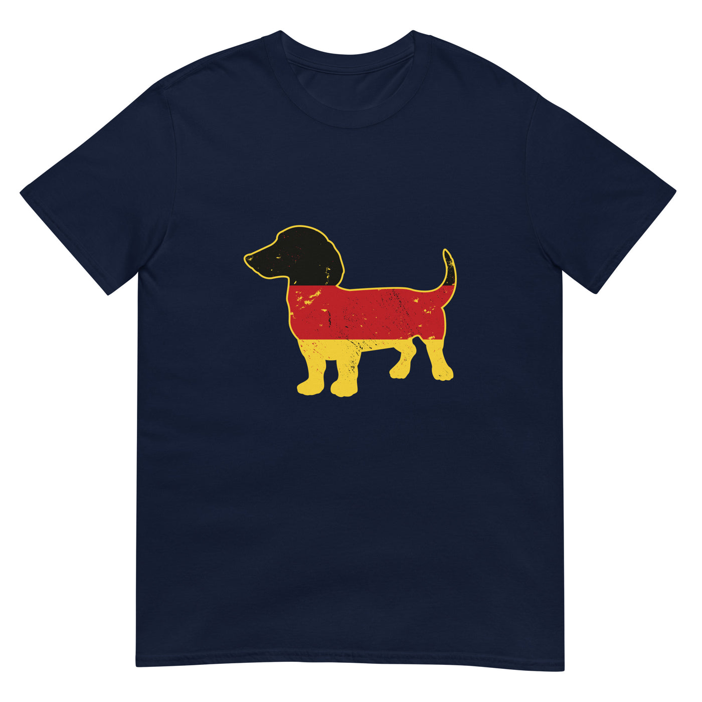 Dackel mit deutscher Flaggenüberlagerung - Herren T-Shirt Other_Niches xxx yyy zzz Navy