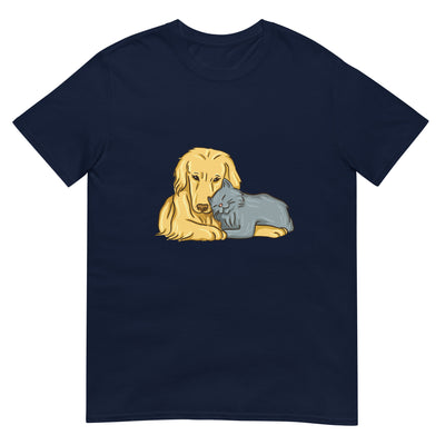 Hund und Katze kuscheln - Herren T-Shirt Other_Niches xxx yyy zzz Navy