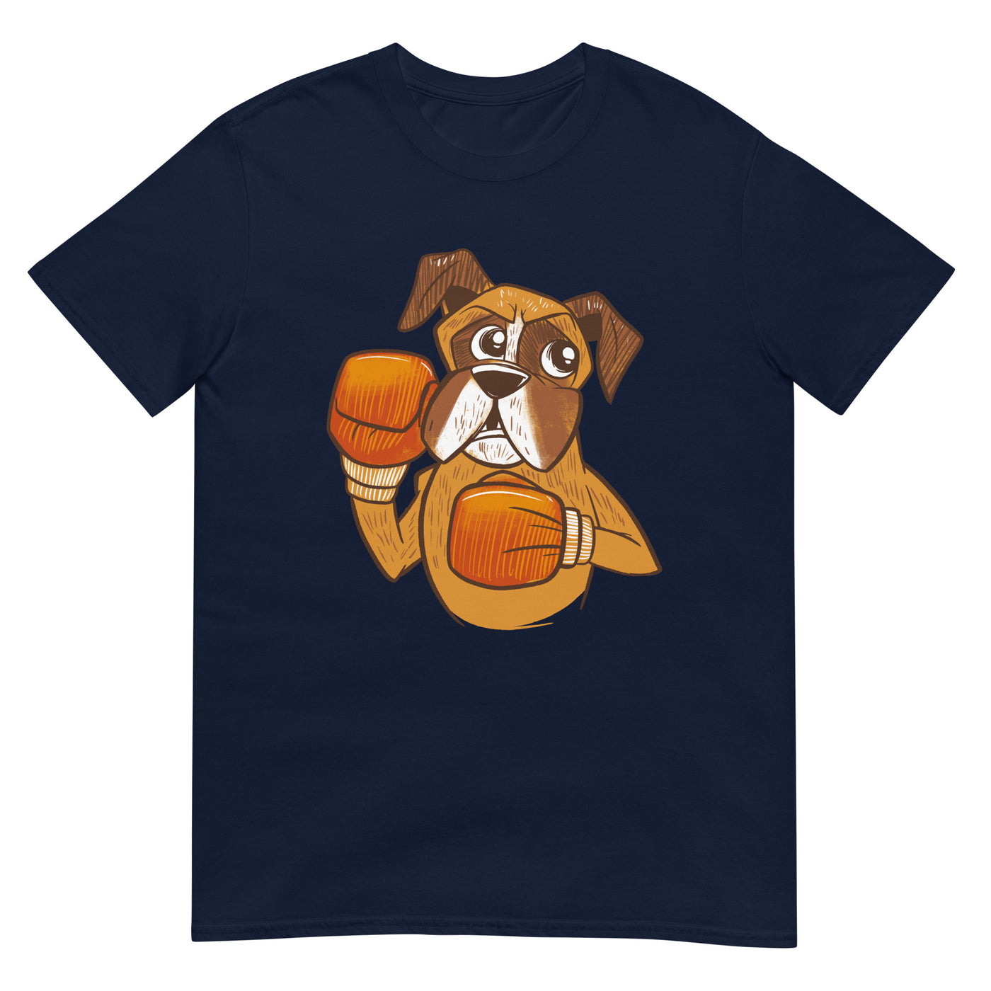 Hund boxt mit Boxhandschuhen - Herren T-Shirt Other_Niches xxx yyy zzz Navy