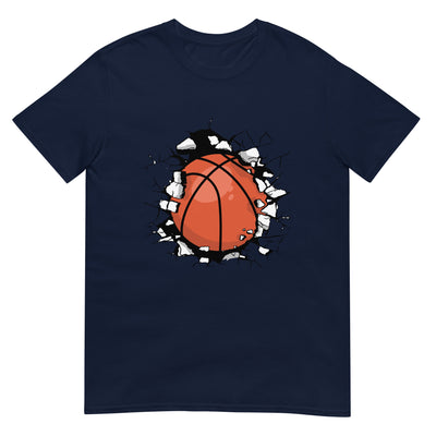 Explosiver Basketball durchbricht Wand - Herren T-Shirt Other_Niches xxx yyy zzz Navy