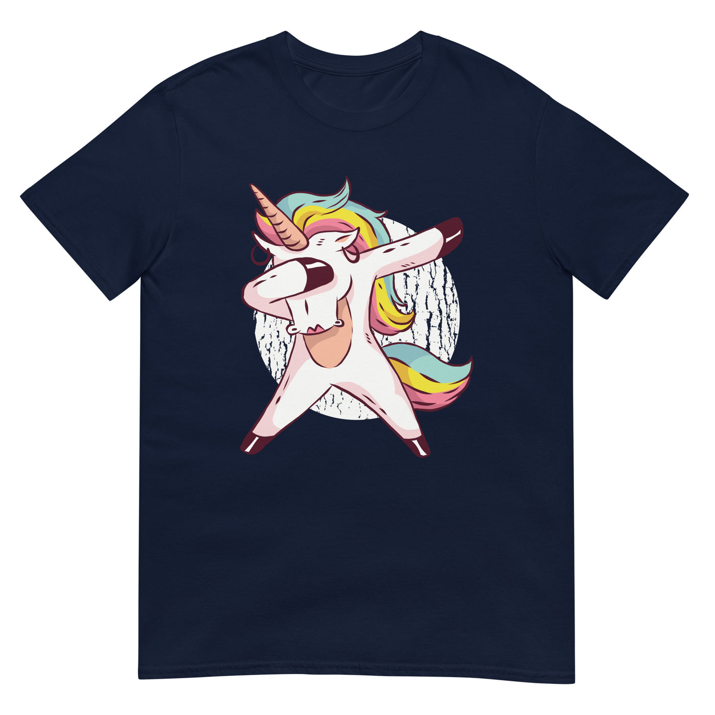 Weibliches Einhorn in bunten Regenbogenfarben dabbing - Herren T-Shirt Other_Niches xxx yyy zzz Navy