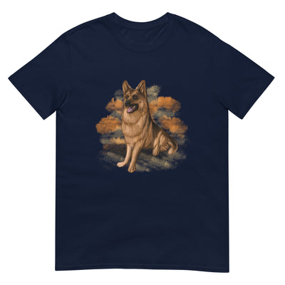 Sitzender Deutscher Schäferhund - Herren T-Shirt Other_Niches xxx yyy zzz Navy