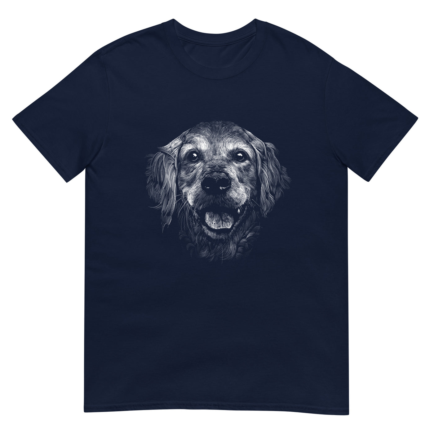 Golden Retriever - Monochrome Fotografie - Herren T-Shirt Other_Niches xxx yyy zzz Navy