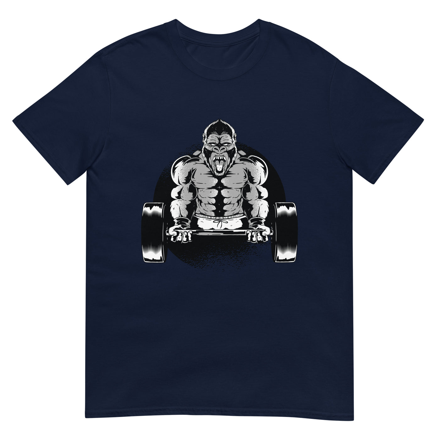 Gorilla hebt Hantel mit Aggression und Motivation - Herren T-Shirt Other_Niches xxx yyy zzz Navy