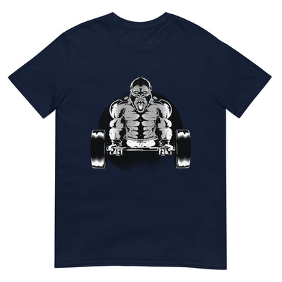 Gorilla hebt Hantel mit Aggression und Motivation - Herren T-Shirt Other_Niches xxx yyy zzz Navy