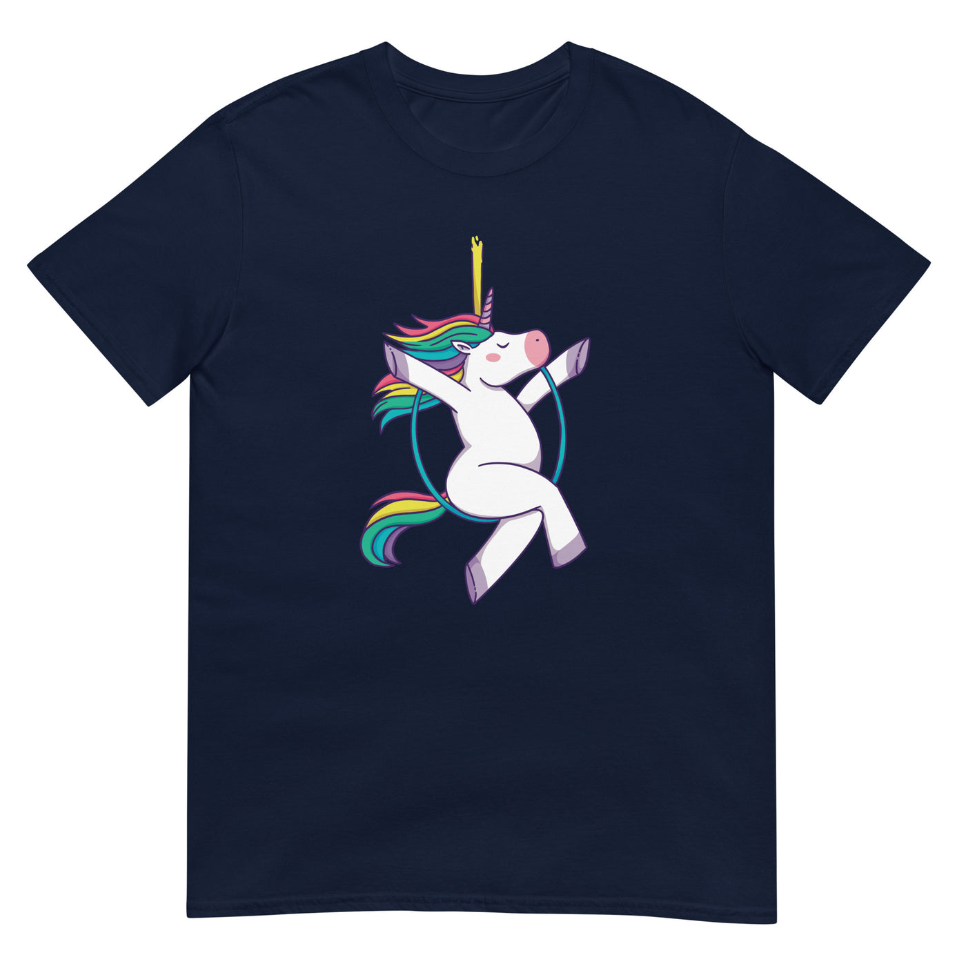 Anmutiges Einhorn führt Luftreifen-Tanz auf - Herren T-Shirt Other_Niches xxx yyy zzz Navy