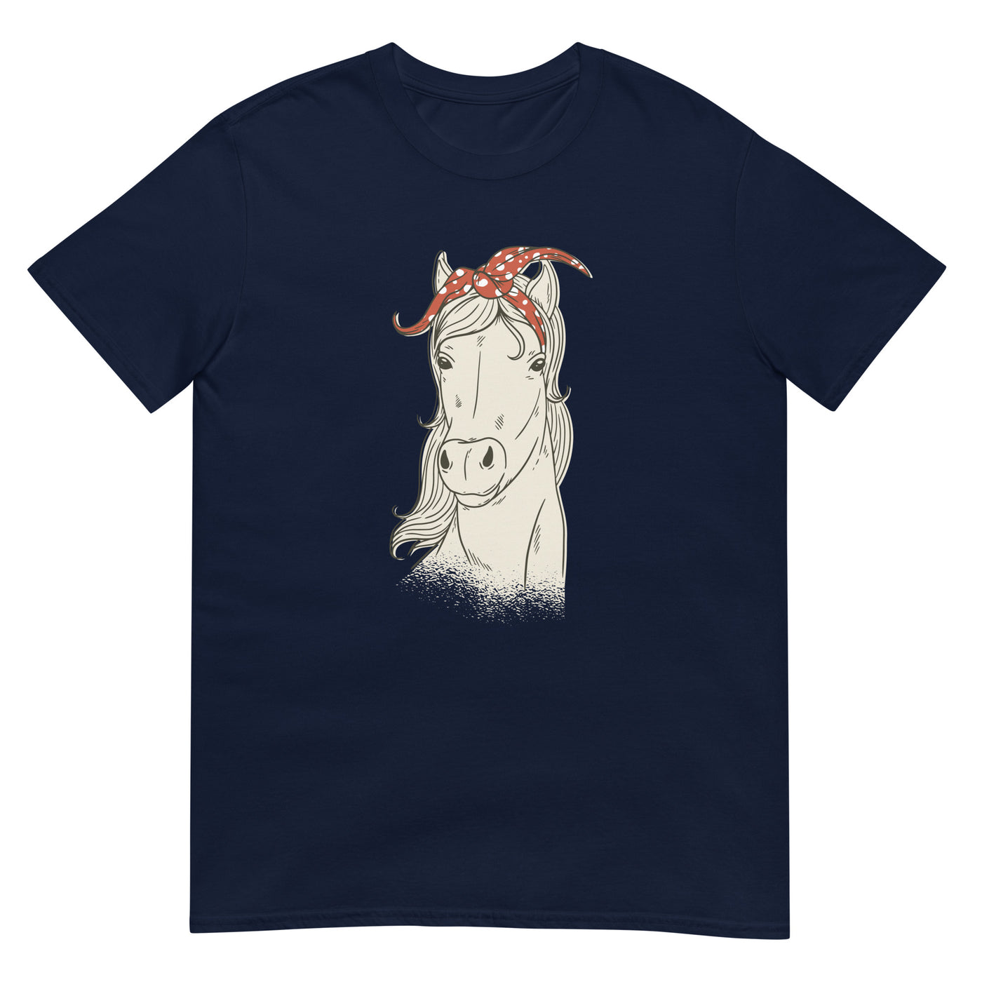 Pferd mit Bandana - Gesichtsporträt - Herren T-Shirt Other_Niches xxx yyy zzz Navy