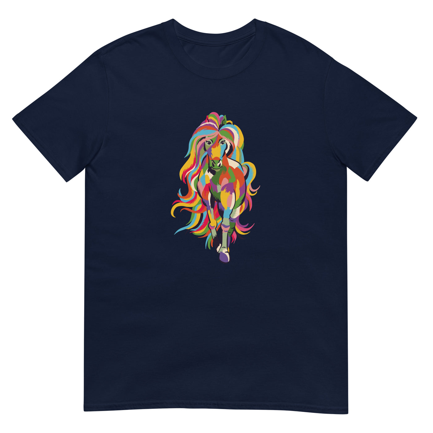 Pferd mit schönen bunten Farben von vorne gehend - Herren T-Shirt Other_Niches xxx yyy zzz Navy