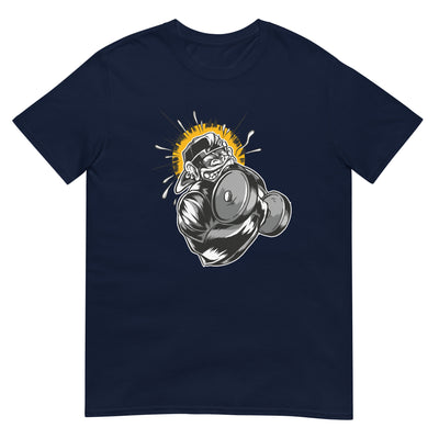 Affe hebt Hantel bei Bizepsübung - Muskulös und Motivierend - Herren T-Shirt Other_Niches xxx yyy zzz Navy