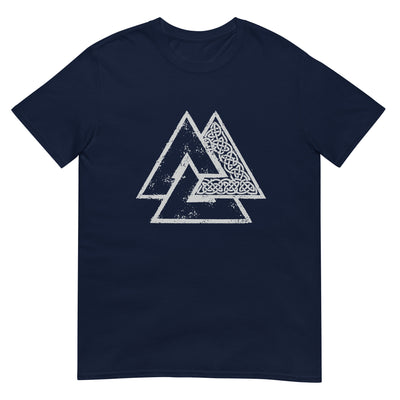 Von der nordischen Mythologie inspiriert - Valknut-Emblem - Herren T-Shirt Other_Niches xxx yyy zzz Navy