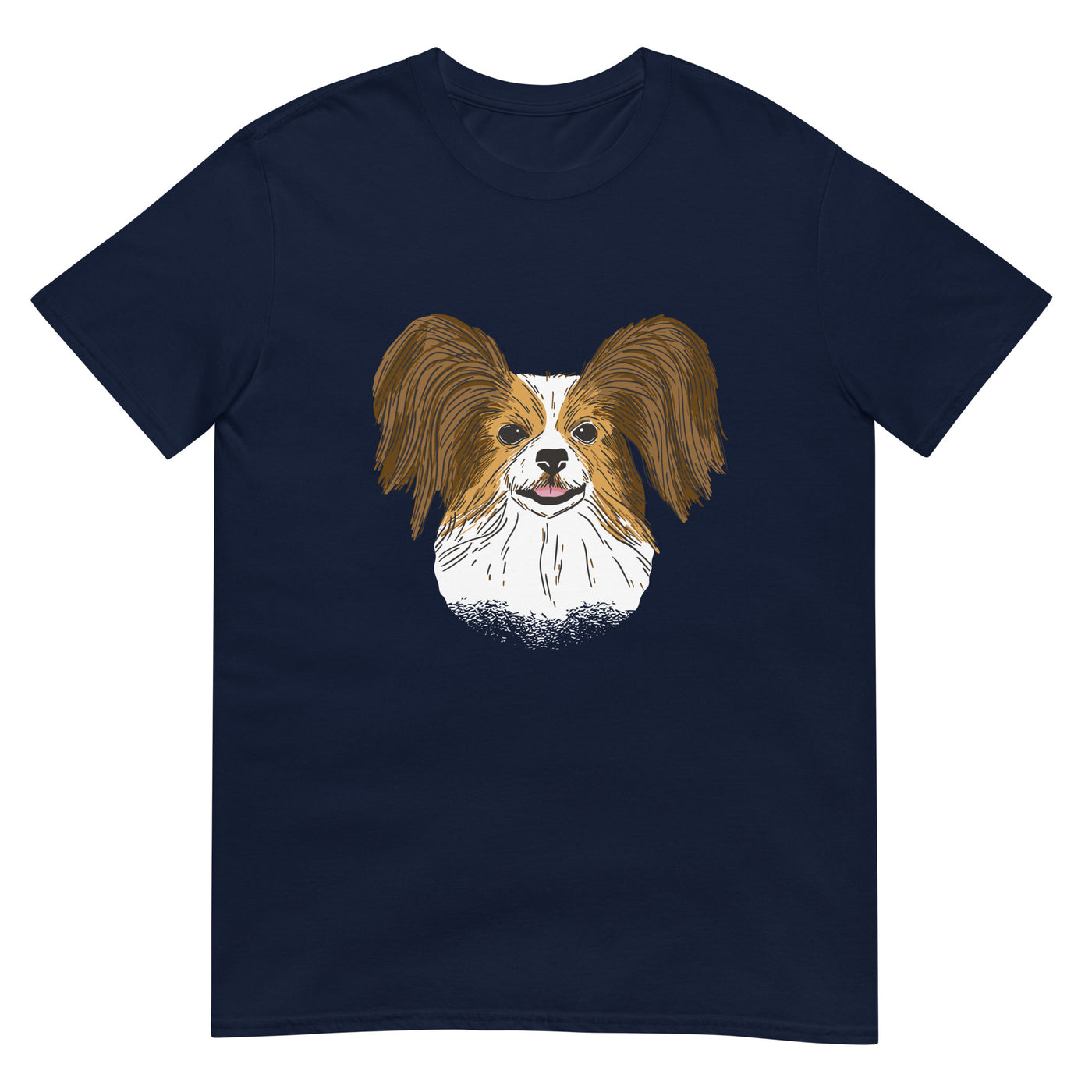 Papillon Hundegesichtsporträt - Herren T-Shirt Other_Niches xxx yyy zzz Navy