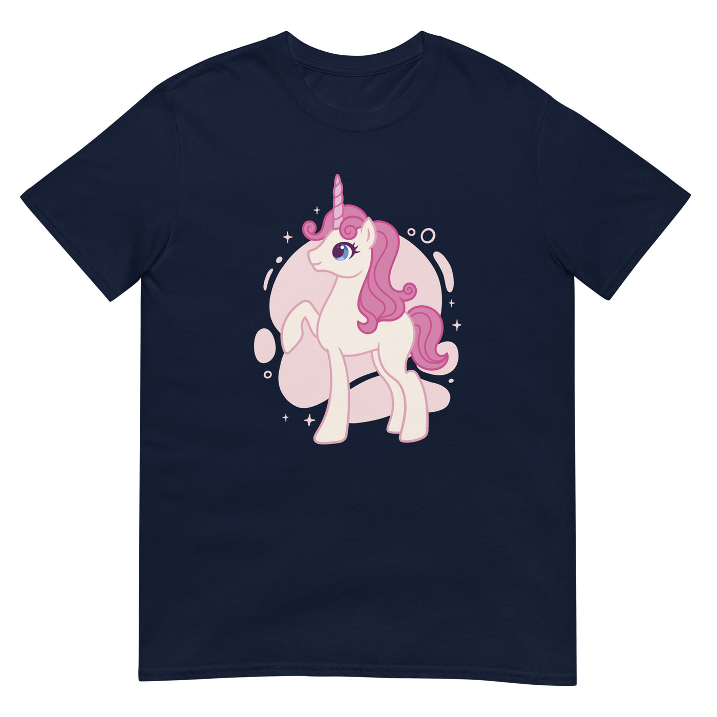 Einhorn mit pinker Mähne und Sternen - Herren T-Shirt Other_Niches xxx yyy zzz Navy