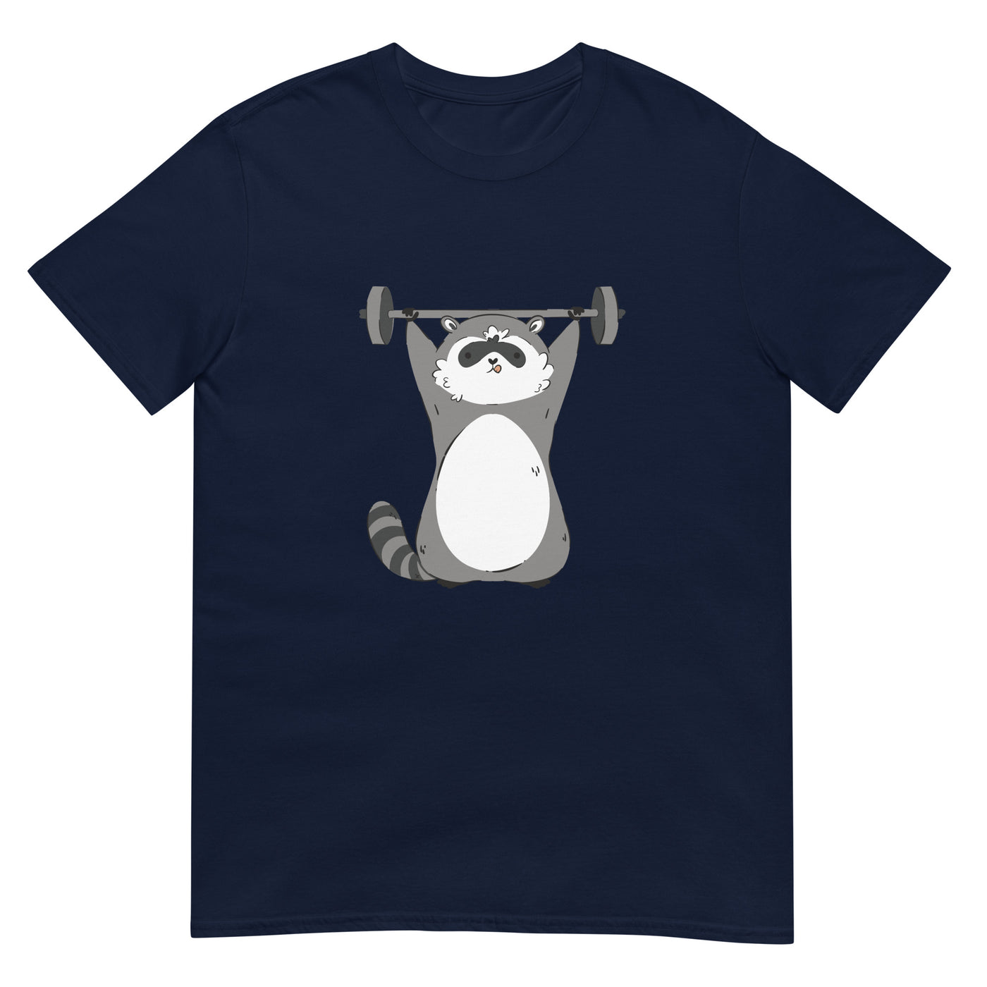 Waschbär trainiert mit Langhantel - Fitnessmotivation und lustiger Fitness-Waschbär - Herren T-Shirt Other_Niches xxx yyy zzz Navy