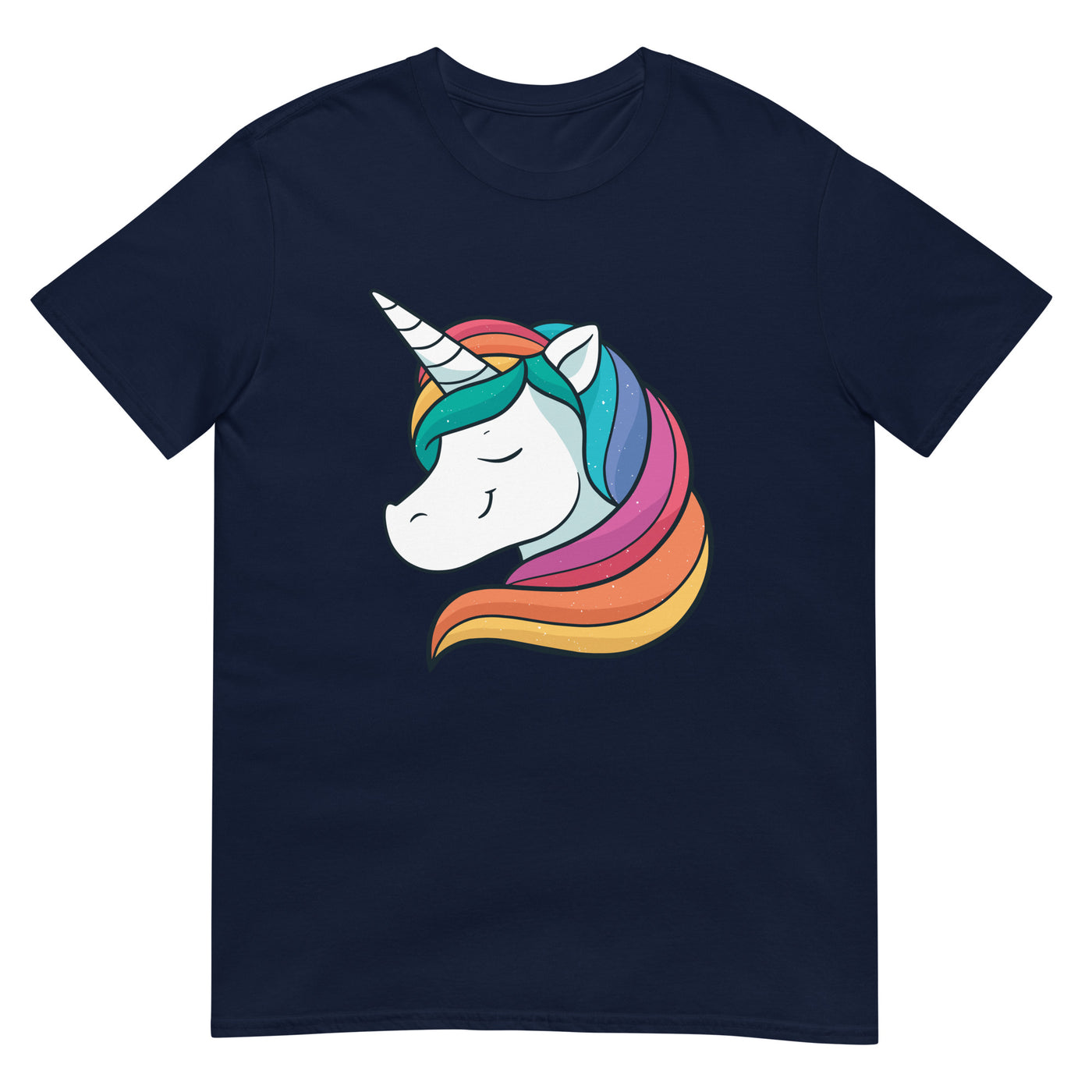 Regenbogenmähniges Einhorn in sanftem Schlummer - Herren T-Shirt Other_Niches xxx yyy zzz Navy