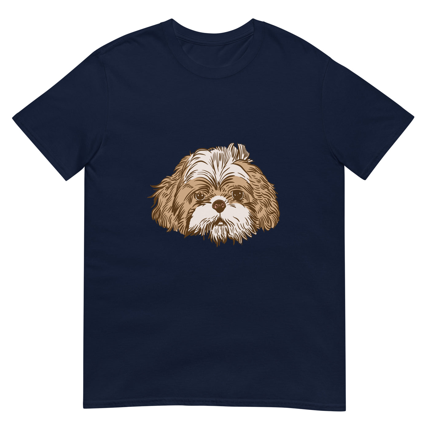 Shih-Tzu Hundegesicht - Porträt - Herren T-Shirt Other_Niches xxx yyy zzz Navy