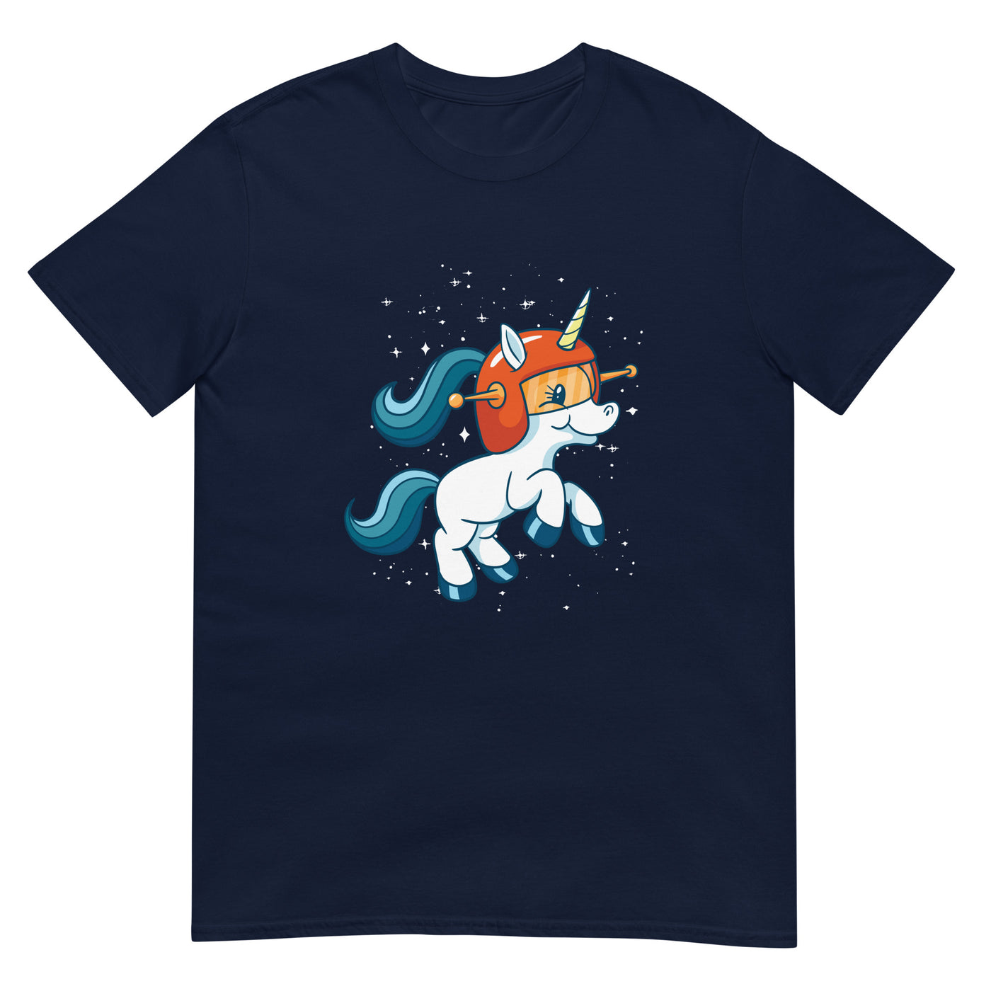 Weltraumhelm-Einhorn unter Sternen - Herren T-Shirt Other_Niches xxx yyy zzz Navy