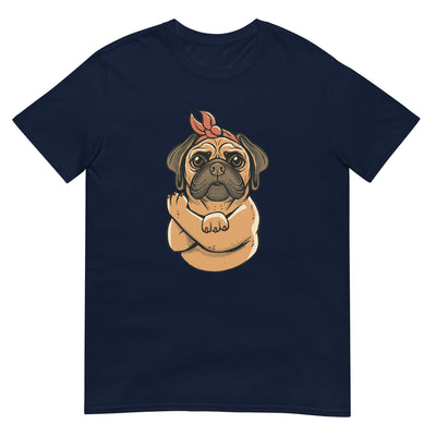 Starke Mops-Dame - Herren T-Shirt Other_Niches xxx yyy zzz Navy