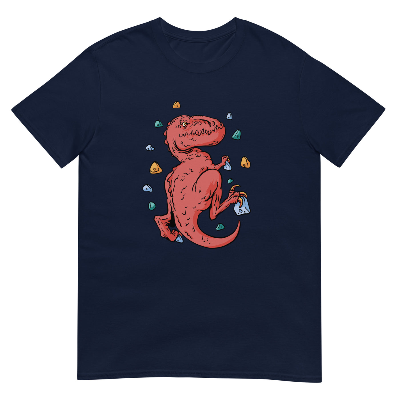 T-Rex beim Indoor-Klettern oder Bouldern - Herren T-Shirt Other_Niches xxx yyy zzz Navy