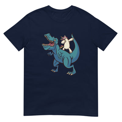 Einhorn dabbing und reitet auf T-Rex - Herren T-Shirt Other_Niches xxx yyy zzz Navy