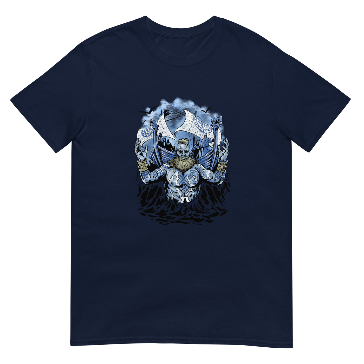 Wikinger im Wasser und Boote - Herren T-Shirt Other_Niches xxx yyy zzz Navy