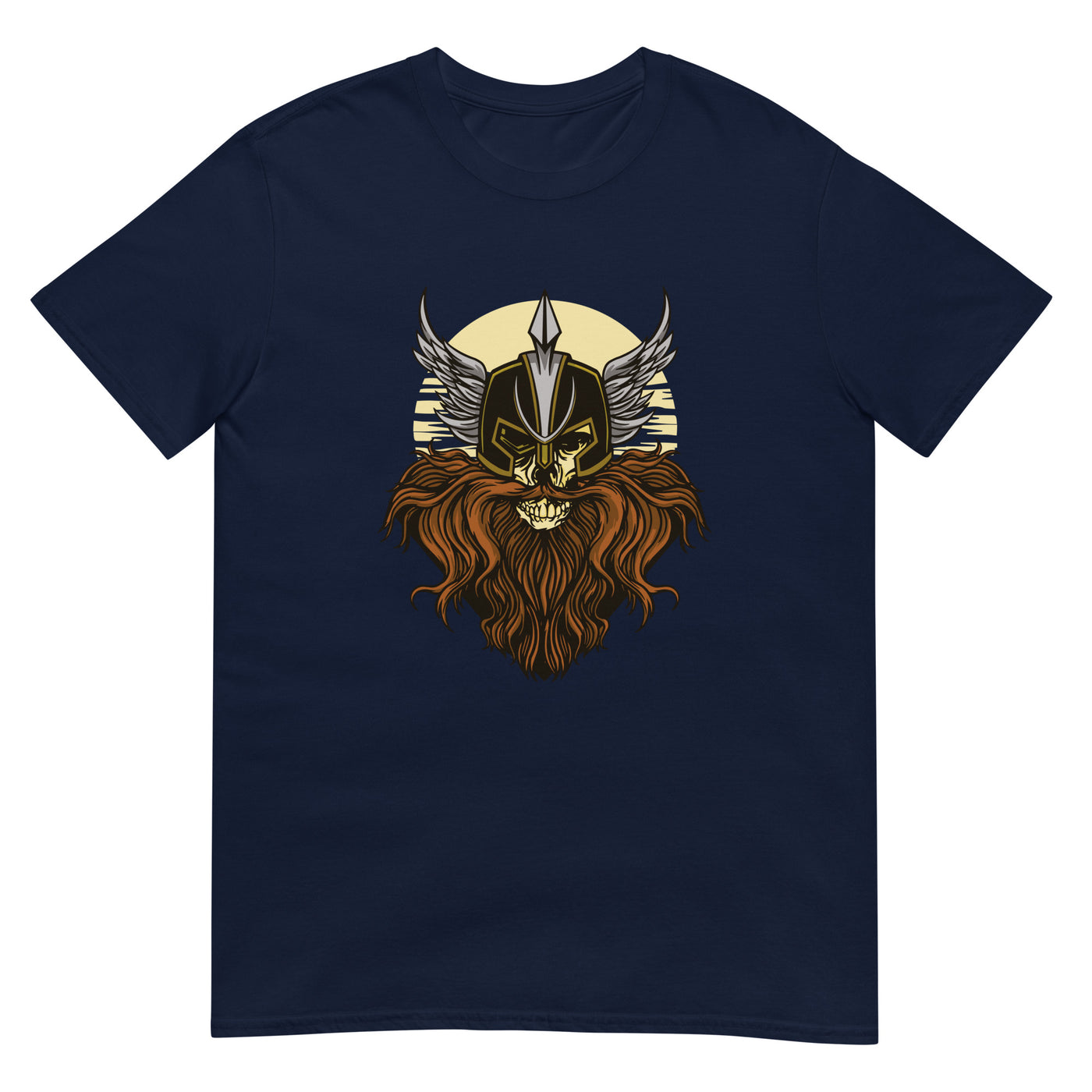 Wikinger mit großem Bart und Helm - Gesichtsporträt - Herren T-Shirt Other_Niches xxx yyy zzz Navy