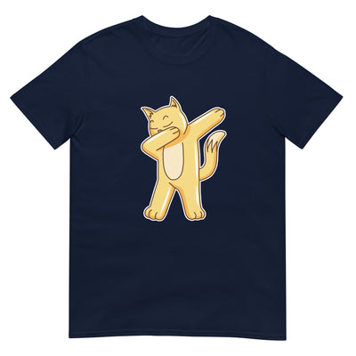 Gelbe Katze dabbing - Herren T-Shirt Other_Niches xxx yyy zzz Navy