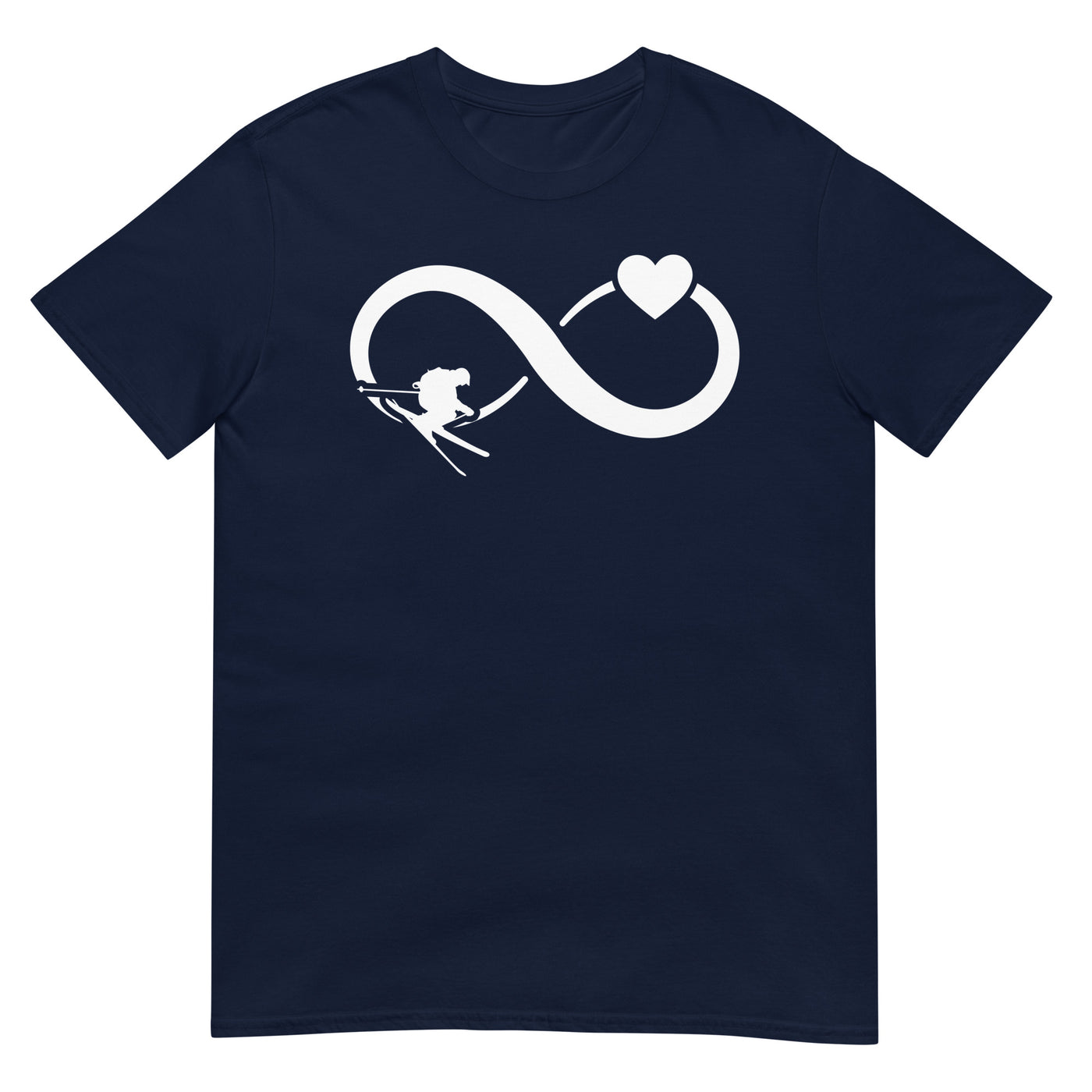 Infinity Heart and Skiing - T-Shirt (Unisex) klettern ski xxx yyy zzz Navy