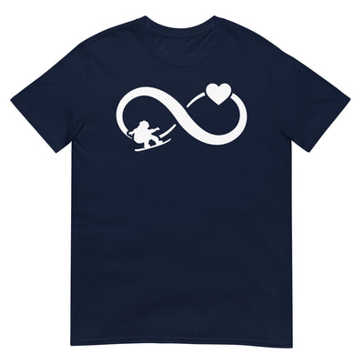 Infinity Heart and Snowboarding - T-Shirt (Unisex) snowboarden xxx yyy zzz Navy