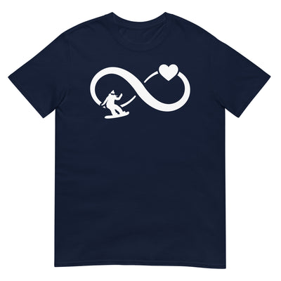 Infinity Heart and Snowboarding 1 - T-Shirt (Unisex) snowboarden xxx yyy zzz Navy