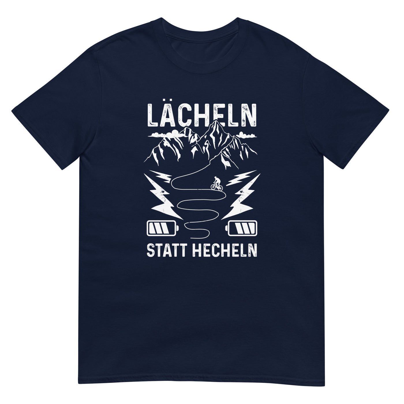 Lächeln statt hecheln - T-Shirt (Unisex) e-bike xxx yyy zzz Navy