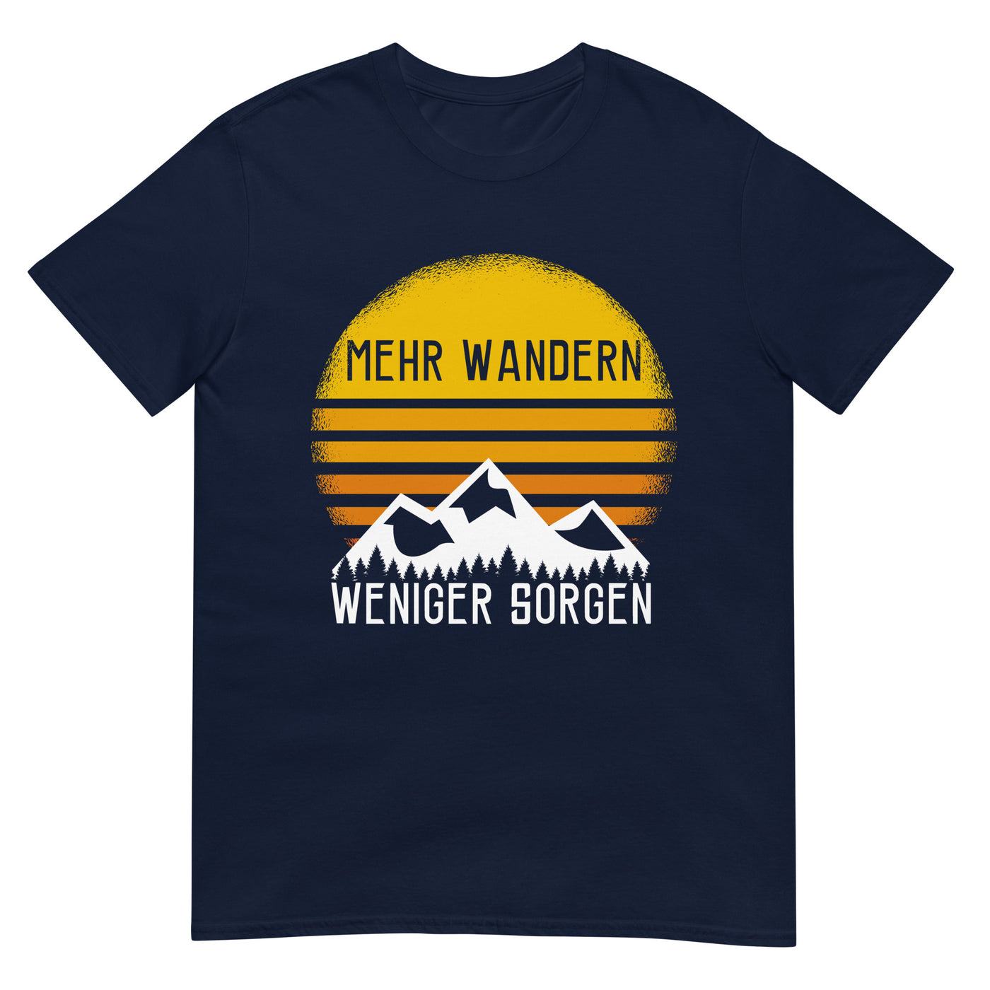 Mehr Wandern weniger Sorgen - T-Shirt (Unisex) wandern xxx yyy zzz Navy