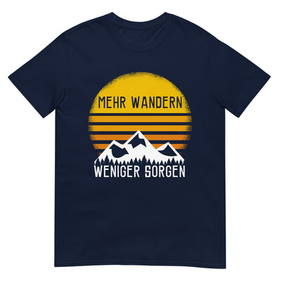 Mehr Wandern weniger Sorgen - T-Shirt (Unisex) wandern xxx yyy zzz Navy