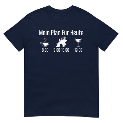 Mein Plan Für Heute 1 - T-Shirt (Unisex) klettern xxx yyy zzz Navy