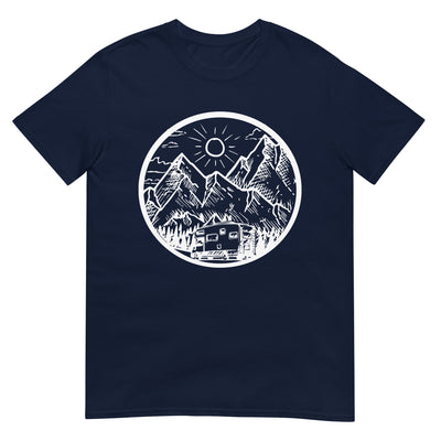 Berge - Camping Van - (12) - T-Shirt (Unisex) camping xxx yyy zzz Navy