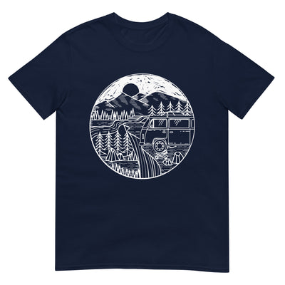 Berge - Camping Van - T-Shirt (Unisex) camping xxx yyy zzz Navy