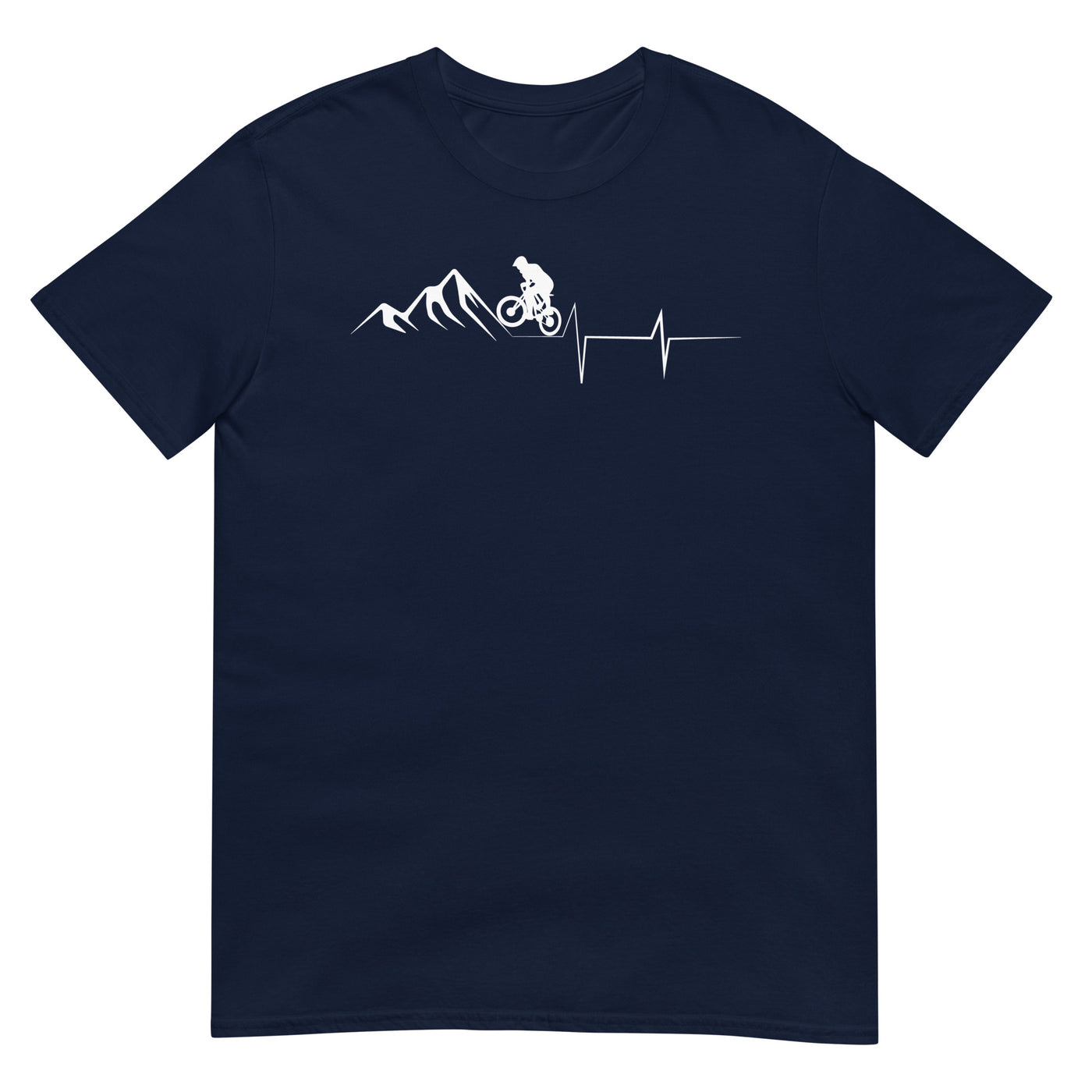 Berge - Herzschlag - Radfahren - T-Shirt (Unisex) fahrrad xxx yyy zzz Navy