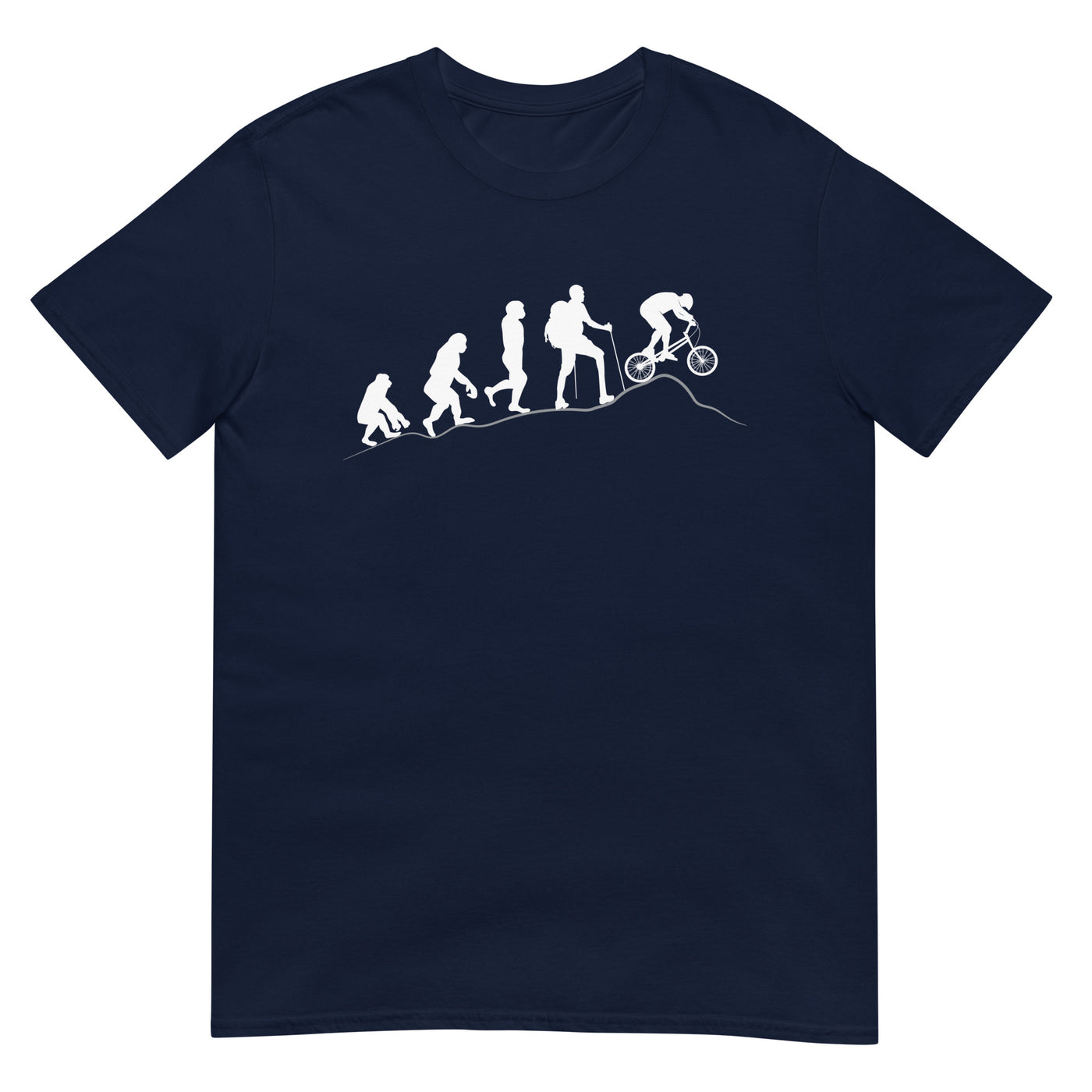 Mountainbike Evolution - (M) - T-Shirt (Unisex) xxx yyy zzz Navy