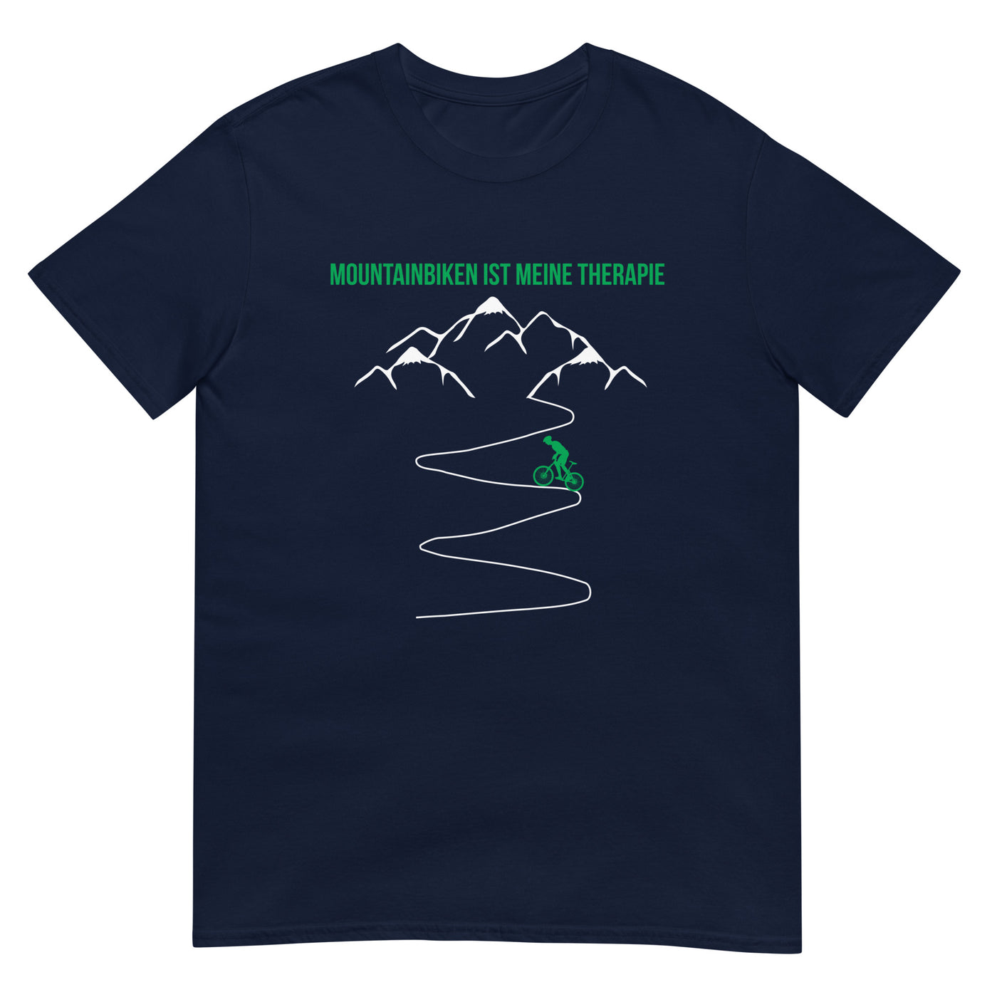 Mountainbiken ist meine Therapie - (M) - T-Shirt (Unisex) xxx yyy zzz Navy