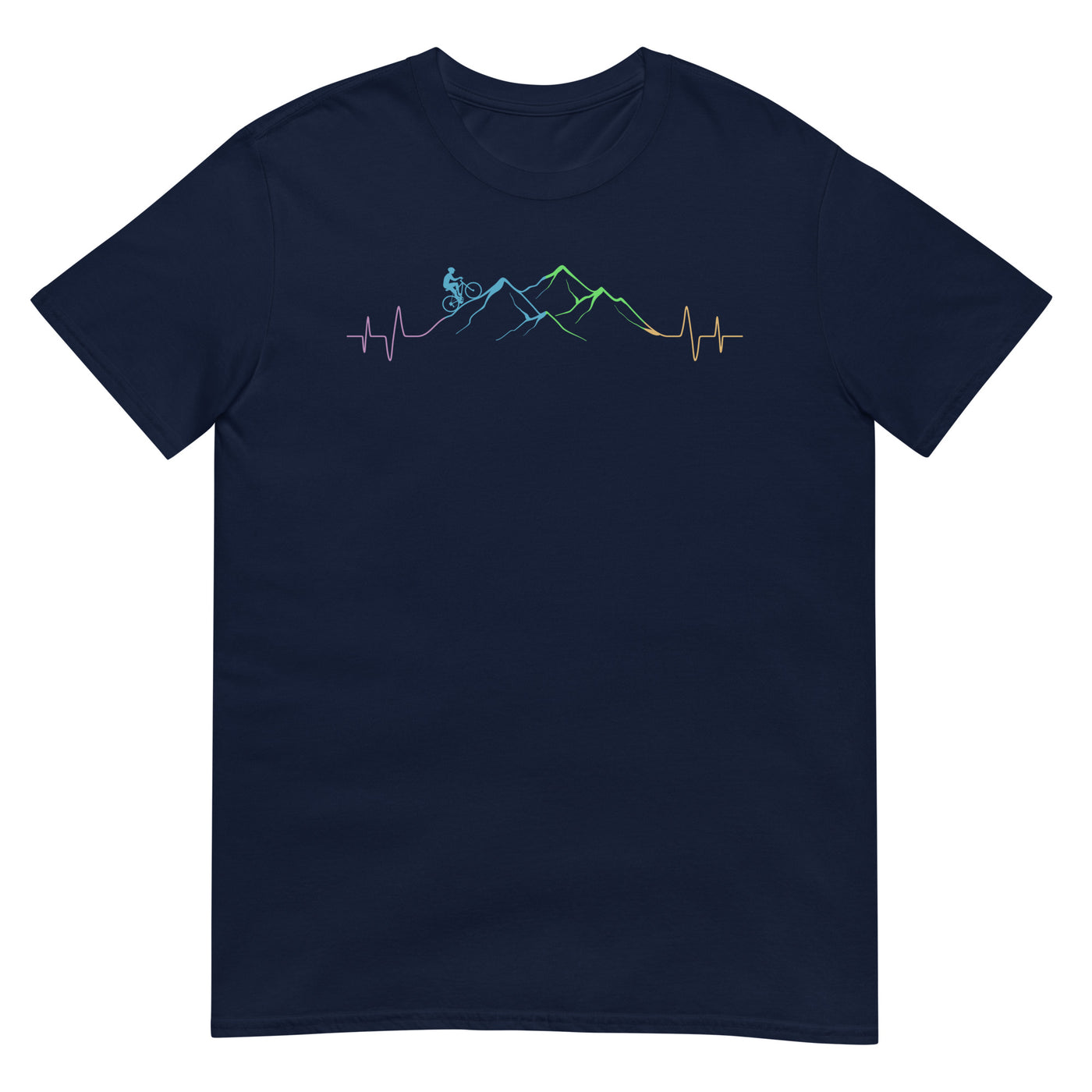 Mountainbiker auf Berg - (M) - T-Shirt (Unisex) xxx yyy zzz Navy