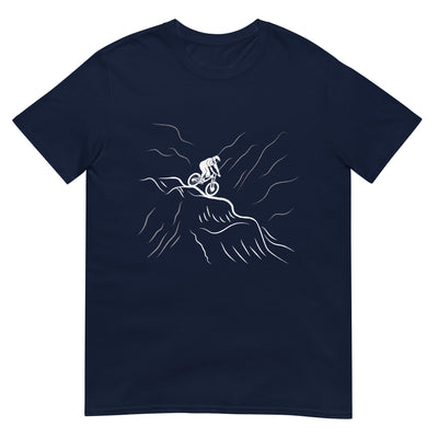 Mountainbiker fährt Downhill 2 - (M) - T-Shirt (Unisex) xxx yyy zzz Navy