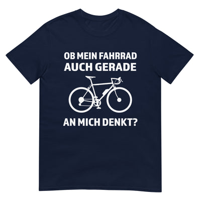 Ob mein Fahrrad gerade an mich denkt - T-Shirt (Unisex) fahrrad xxx yyy zzz Navy