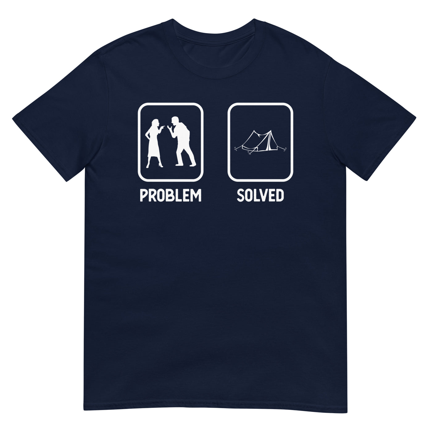 Problem Solved - Camping Tent - T-Shirt (Unisex) camping xxx yyy zzz Navy