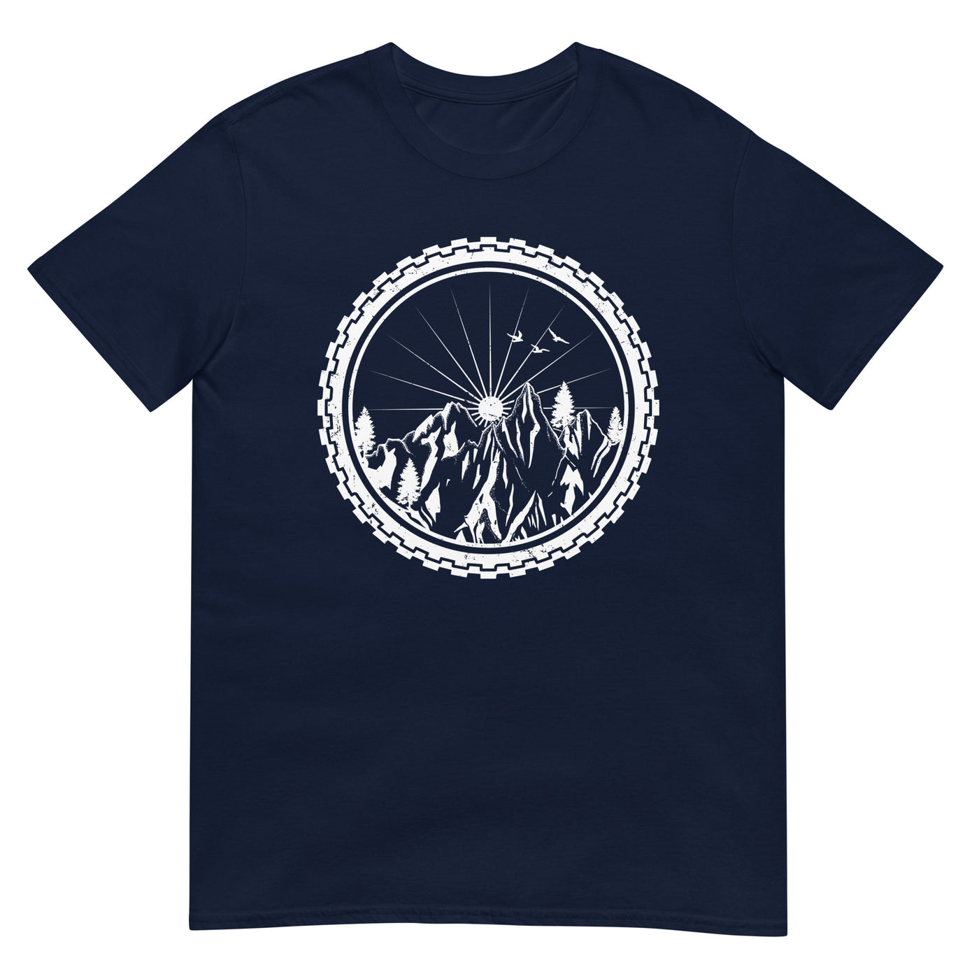 Rad mit Bergen drinnen - T-Shirt (Unisex) fahrrad xxx yyy zzz Navy