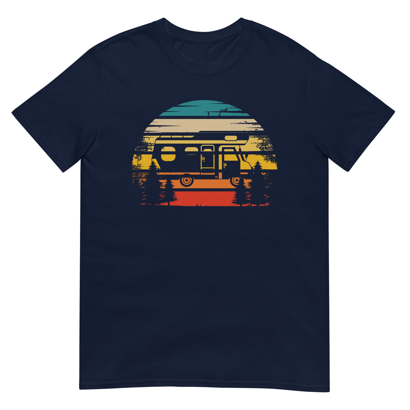 Retro Sonne und Camping - T-Shirt (Unisex) camping xxx yyy zzz Navy