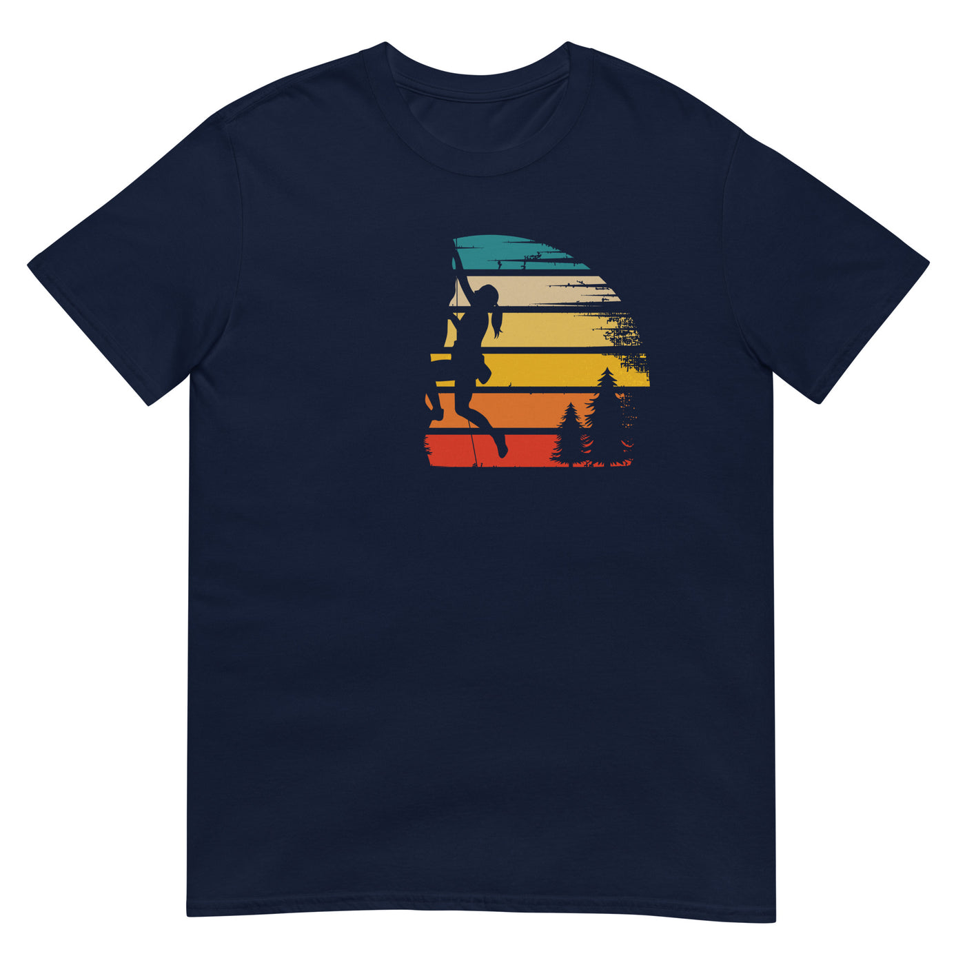 Retro Sonne und Klettern - T-Shirt (Unisex) klettern xxx yyy zzz Navy