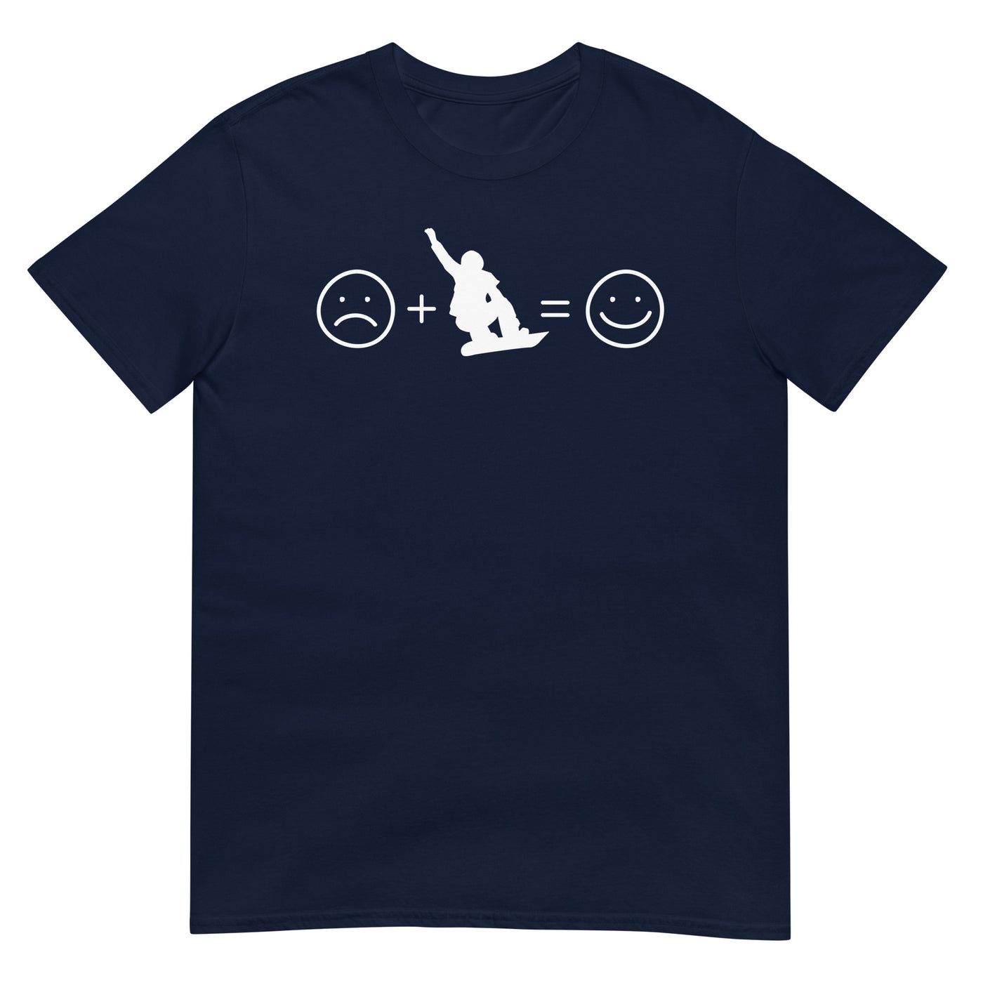 Lächelndes Gesicht und Snowboarding - T-Shirt (Unisex) snowboarden xxx yyy zzz Navy