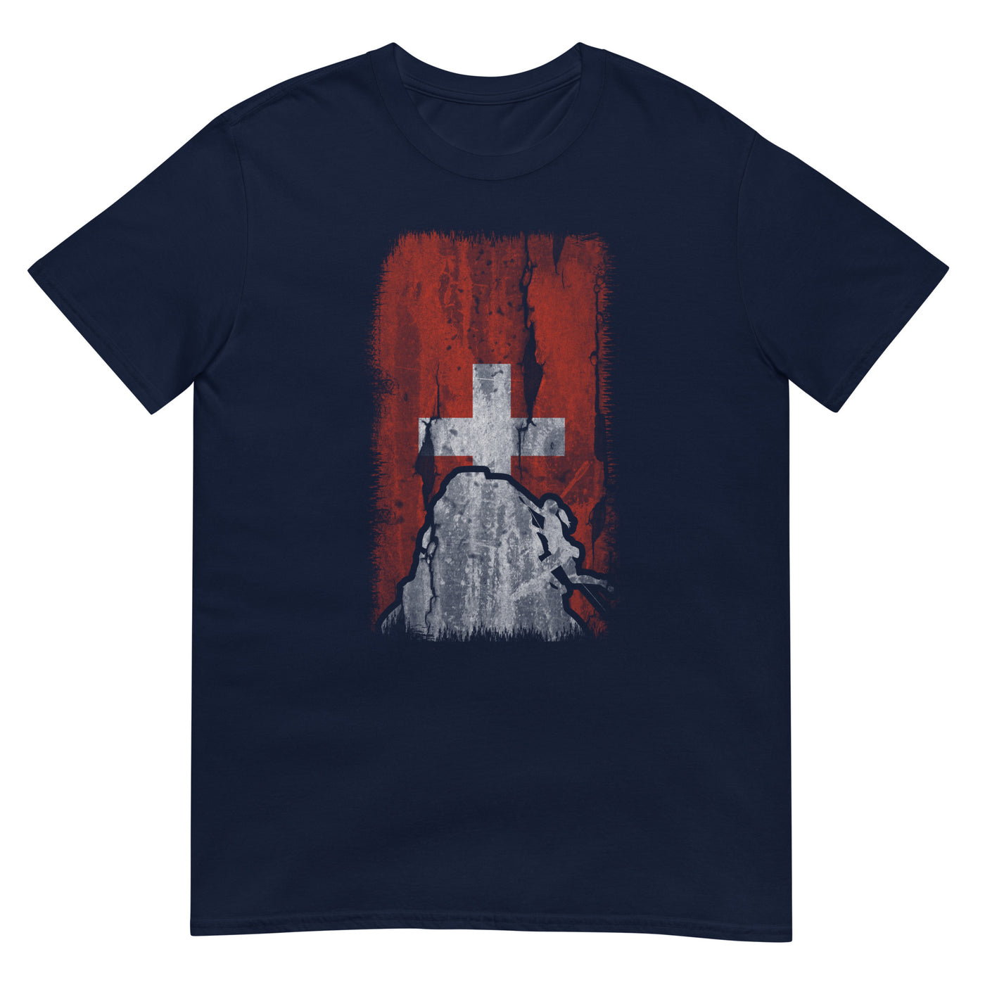 Schweizer Flagge 1 und Klettern - T-Shirt (Unisex) klettern xxx yyy zzz Navy