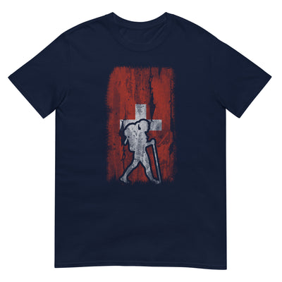 Schweizer Flagge 1 und Wandern - T-Shirt (Unisex) wandern xxx yyy zzz Navy