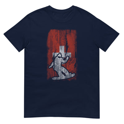 Schweizer Flagge 1 und Snowboarding - T-Shirt (Unisex) snowboarden xxx yyy zzz Navy