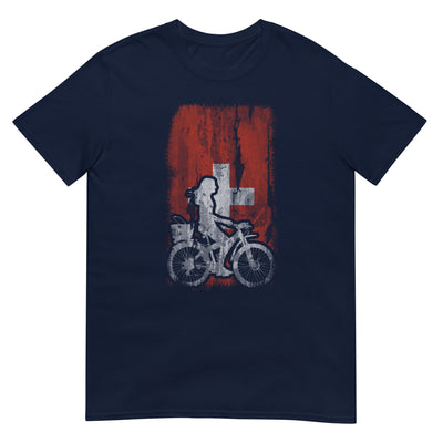 Schweizer Flagge 2 und Radfahren - T-Shirt (Unisex) fahrrad xxx yyy zzz Navy